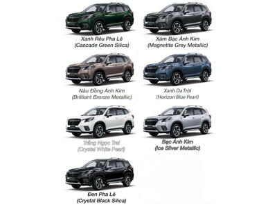 Bảng Màu Xe Subaru Forester 2025 và Hình Ảnh, Video Thực Tế